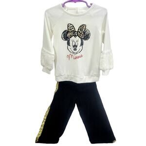 Minnie Mouse Baby Girls Long Sleeve Top and Leggings,‎ 2-Piece Set